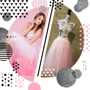 Pink Midi Tulle Skirt